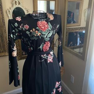 Floral Maxi Dress Long Sleeve